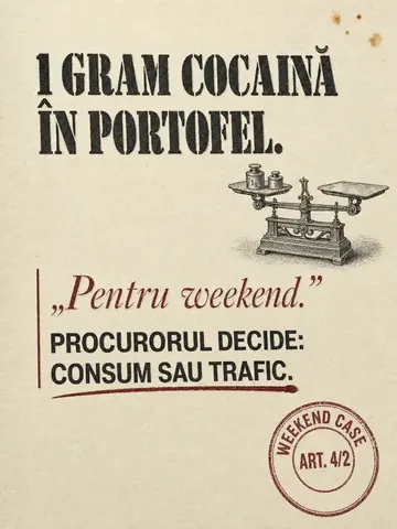 Coperta caruselului din 20 mai: „1 gram cocaină în portofel. „Pentru weekend.” Procurorul decide: consum sau trafic.”