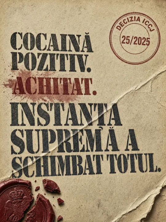 Slide 1 din 7, caruselul „Cocaină pozitiv. Achitat.”