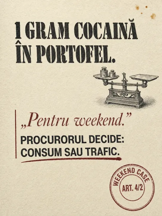Slide 1 din 5, caruselul „1 gram cocaină în portofel”